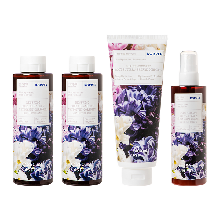 Lilac Hyacinth Set: Body Cleanser 250ml x 2 , Body Butter 400ml, Body Firming Spray 250ml